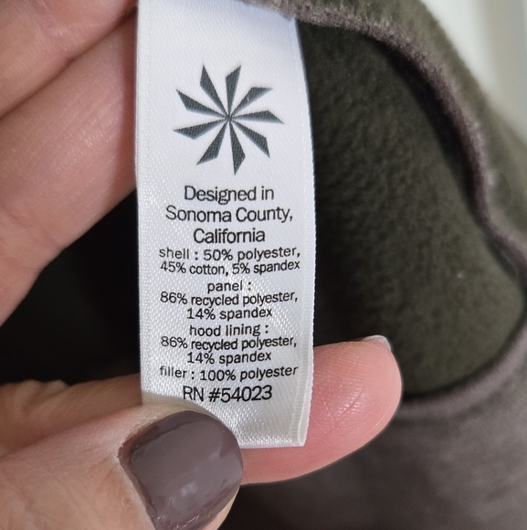 Athleta Marled Brown and Green Stronger Hoodie Size Medium - Picture 9 of 9